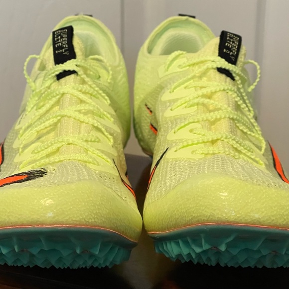 Nike Zoom Superfly Elite 2 Track Spikes Cleats Barely Volt CD4382-700 Mens Sz 14 - Picture 3 of 10